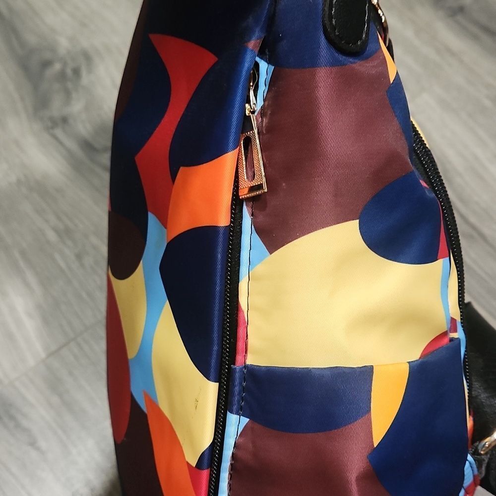 Colorful Satin Multi-Use Lightweight Backpack Purse - Picture 6 of 10